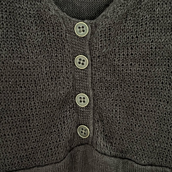 Eileen Fisher 100% Linen Sleeveless Tank Dress Charcoal Lace Strap Minimalist XS - Picture 5 of 15